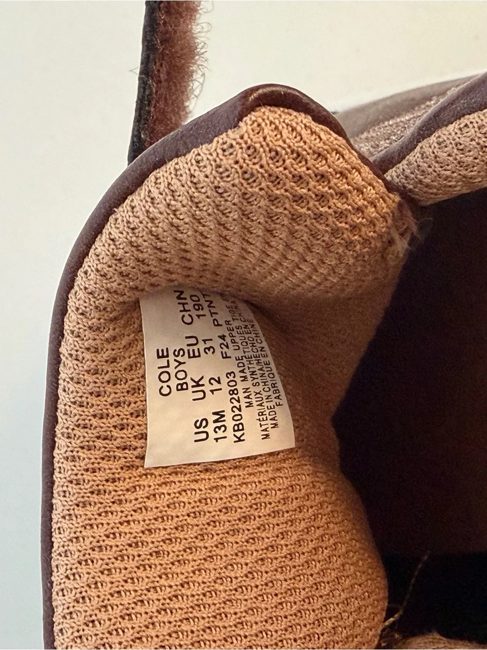 Stride Rite Brown Hook-and-Loop Kids Sneakers
